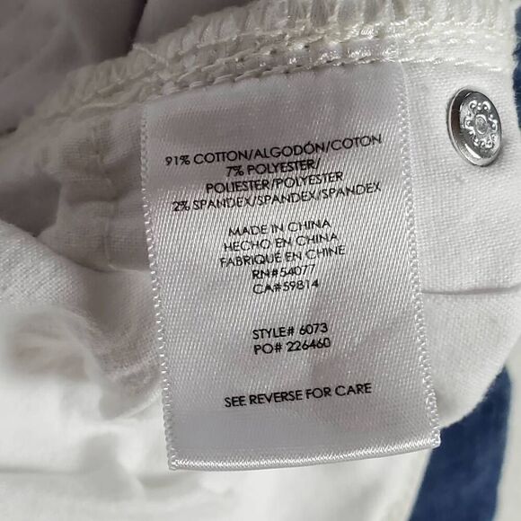 Cabi White Skinny Jeans Size 12 Women's Stretch Cotton Blend Pants Style #6073 - Picture 7 of 8